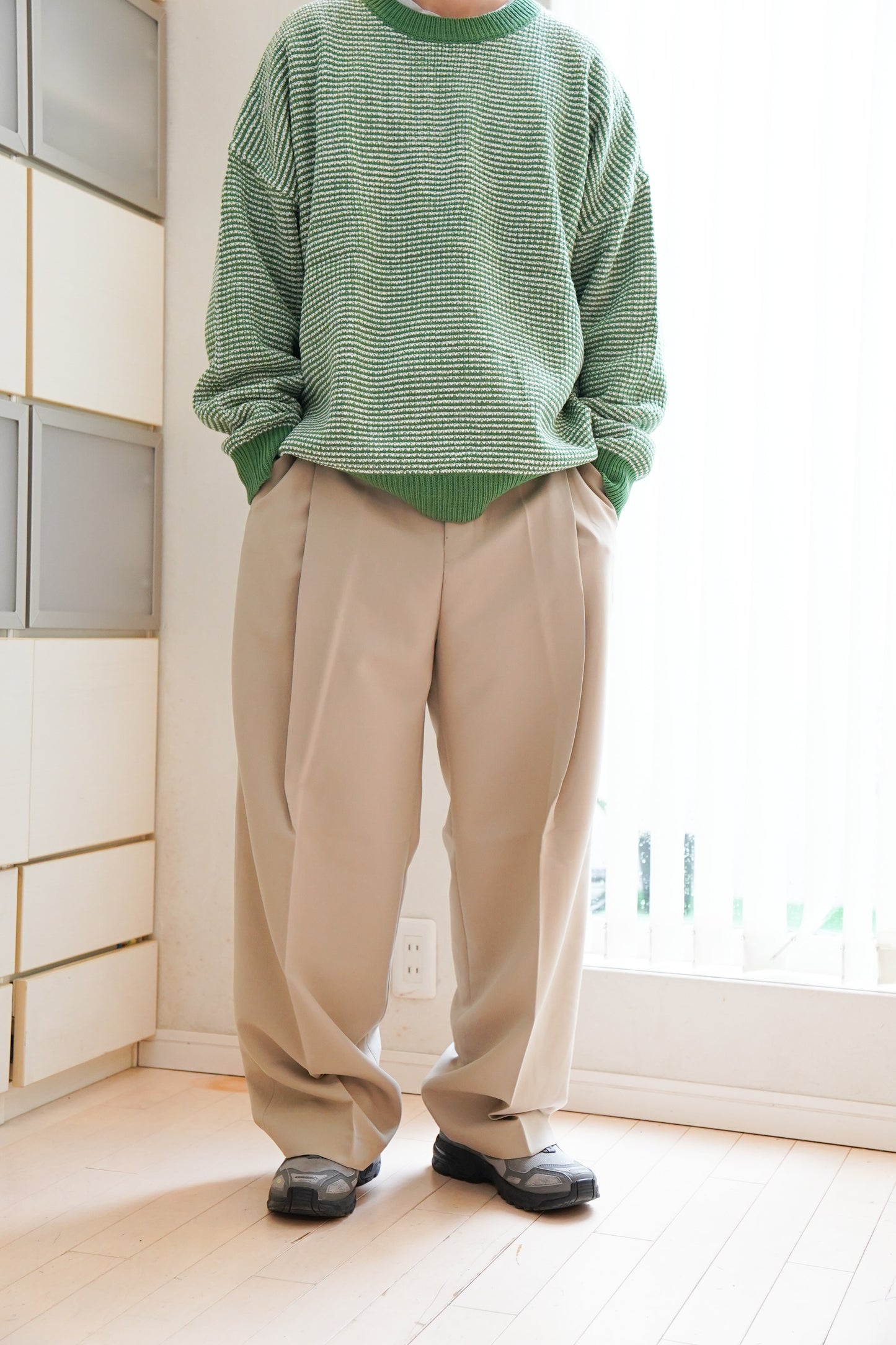 one tuck basic slacks