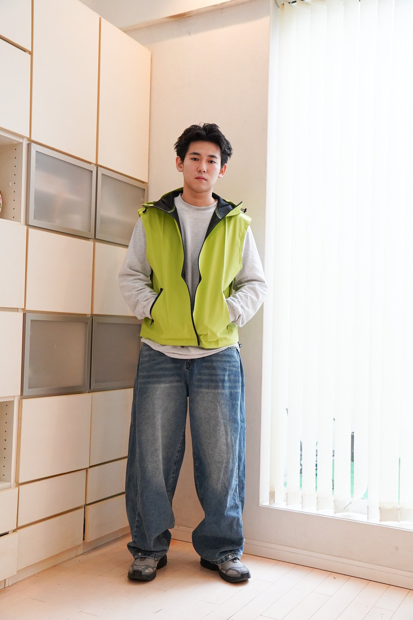 nylon hood vest