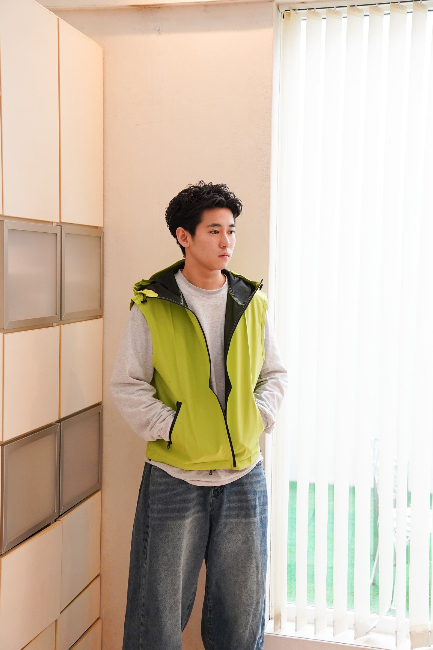 nylon hood vest